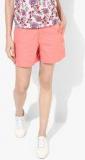 Honey By Pantaloons Peach Solid Shorts women