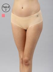 Hrx By Hrithik Roshan Beige Solid Hipster Brief women