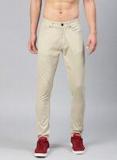 Hrx By Hrithik Roshan Beige Solid Regular Fit Chinos Men