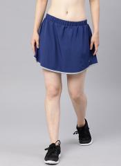 Hrx By Hrithik Roshan Blue Solid Skorts women