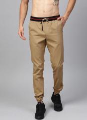 Hrx By Hrithik Roshan Camel Brown Solid Regular Fit Lifestyle Joggers men