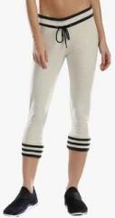 Hrx By Hrithik Roshan Cream Solid Capri women