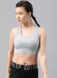 Hrx By Hrithik Roshan Grey Seamless RAPID DRY Non Wired Lightly Padded Sports Bra HRX SS18 women