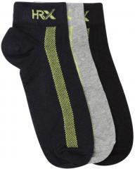 HRX by Hrithik Roshan Men Pack of 3 Ankle Length Socks