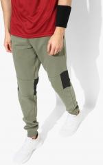 Hrx By Hrithik Roshan Olive Green & Black Colourblocked Joggers men