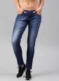 HRX By Hrithik Roshan Women Blue Slim Fit Mid Rise Clean Look Stretchable Cropped Jeans