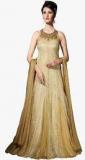 Hypnotex Beige Embellished Dress Material women