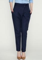 I Know Solid Blue Trousers women