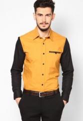 I Know Solid Mustard Casual Shirt men