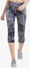 Imagica Grey Printed Capri women