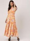 Imara Multicoloured Printed Maxi Dress Women