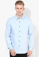 Incult Light Blue Slim Fit Casual Shirt men