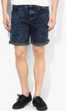 Incult Slim Denim Shorts In Blue Wash Men