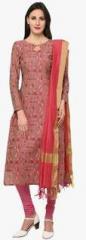 Inddus Multicoloured Printed Dress Material women