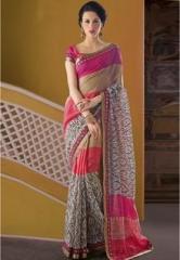 Inddus Multicoloured Printed Saree women