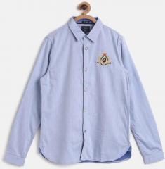 Indian Terrain Blue Casual Shirts boys