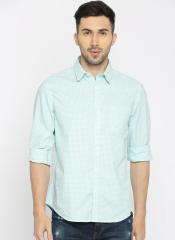 Indian Terrain Blue Checked Casual Shirt men