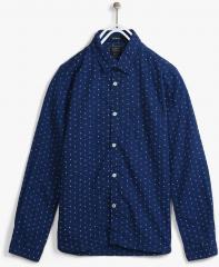 Indian Terrain Blue Regular Fit Casual Shirt boys