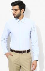 Indian Terrain Blue Solid Slim Fit Formal Shirt men