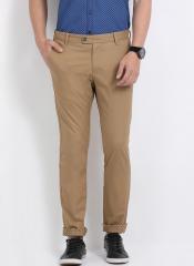 Indian Terrain Camel Brown Solid Slim Fit Chinos men