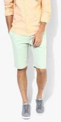 Indian Terrain Green Solid Shorts men