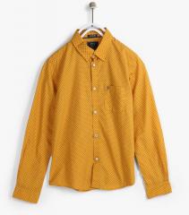 Indian Terrain Mustard Regular Fit Casual Shirt boys