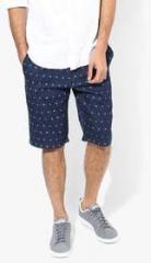 Indian Terrain Navy Blue Printed Shorts men