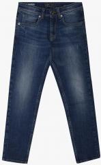 Indian Terrain Navy Blue Regular Fit Mid Rise Low Distress Jeans boys