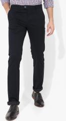 Indian Terrain Navy Blue Solid Slim Fit Chinos men