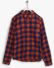 Indian Terrain Orange Regular Fit Shirt boys