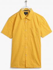 Indian Terrain Yellow Regular Fit Casual Shirt boys