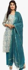 Indibox Blue Embellished Dupatta women