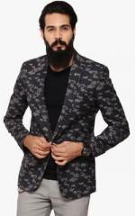 Invern By Monteil Black Printed Blazer men