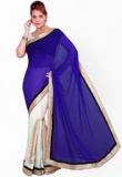 Ishin Blue Printed Saree Women