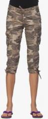 Ixia Beige Printed Capri women