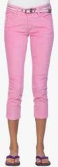 Ixia Pink Solid Capri women