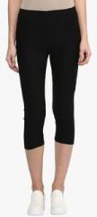 Izabel London By Pantaloons Black Solid Capris women