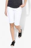 Izabel London By Pantaloons White Solid Capris women