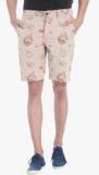 Jack & Jones Beige Printed Slim Fit Shorts men