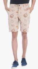 Jack & Jones Beige Printed Slim Fit Shorts men