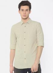 Jack & Jones Beige Slim Fit Solid Casual Shirt men