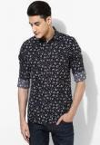 Jack & Jones Black Printed Slim Fit Casual Shirt men