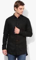 Jack & Jones Black Solid Slim Fit Casual Shirt men