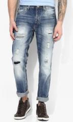 Jack & Jones Blue Mid Rise Skinny Fit Jeans men