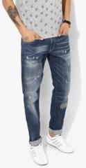 Jack & Jones Blue Washed Low Rise Slim Fit Jeans men