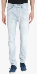 Jack & Jones Blue Washed Mid Rise Slim Fit Jeans men