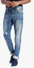 Jack & Jones Blue Washed Regular Fit Jeans men