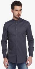 Jack & Jones Grey Solid Slim Fit Casual Shirt men