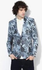 Jack & Jones Light Blue Printed Blazer men