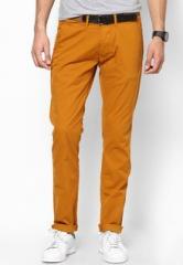 Jack & Jones Mustard Yellow Casual Trouser men